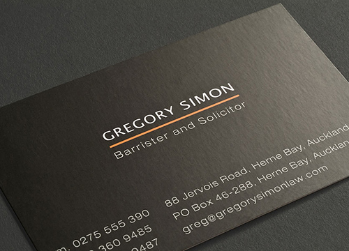 Gregory Simon logo and business card 2007